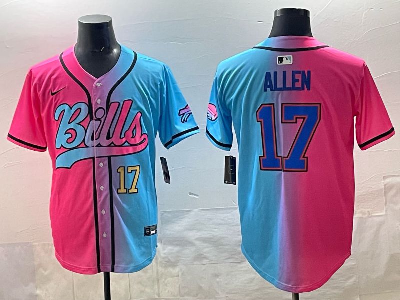 Men Buffalo Bills #17 Allen Blue pink Nike Limited 2025 NFL Jersey style 004->buffalo bills->NFL Jersey
